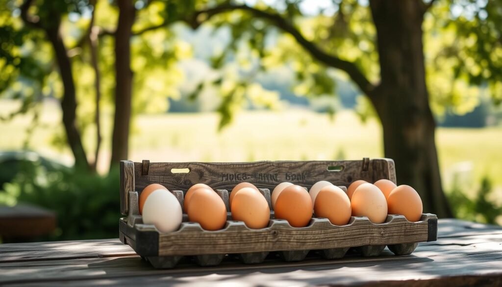 A sturdy, weathered wooden egg holder stands on a rustic outdoor table, its compartments neatly holding a dozen farm-fresh eggs. Dappled sunlight filters through the trees, casting a warm, natural glow across the scene. The holder's rugged construction and weathered finish evoke a sense of adventure and practicality, perfectly suited for an outdoor excursion. In the background, a lush, verdant landscape provides a serene, outdoor-inspired backdrop, hinting at the boundless possibilities for exploration and discovery. The overall composition conveys a harmonious blend of functionality and natural aesthetics, making this egg holder an essential companion for effortless egg storage during outdoor adventures. A sturdy, weathered wooden egg holder stands on a rustic outdoor table, its compartments neatly holding a dozen farm-fresh eggs. Dappled sunlight filters through the trees, casting a warm, natural glow across the scene. The holder's rugged construction and weathered finish evoke a sense of adventure and practicality, perfectly suited for an outdoor excursion. In the background, a lush, verdant landscape provides a serene, outdoor-inspired backdrop, hinting at the boundless possibilities for exploration and discovery. The overall composition conveys a harmonious blend of functionality and natural aesthetics, making this egg holder an essential companion for effortless egg storage during outdoor adventures.