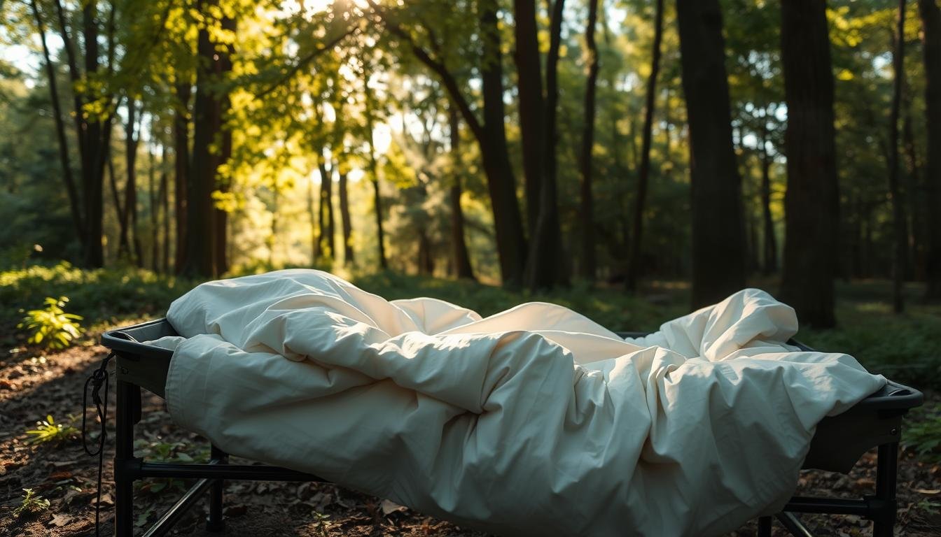 Camping Cot bedding ideas