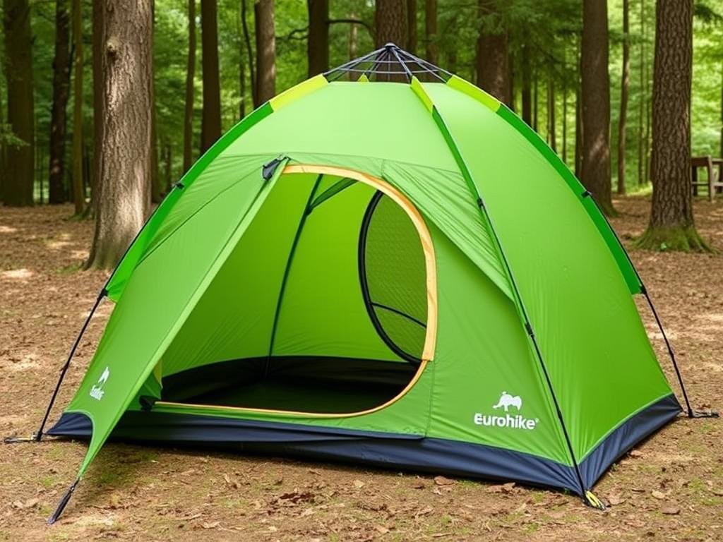 Eurohike Pop 200 2-Person Tent set up in a campsite