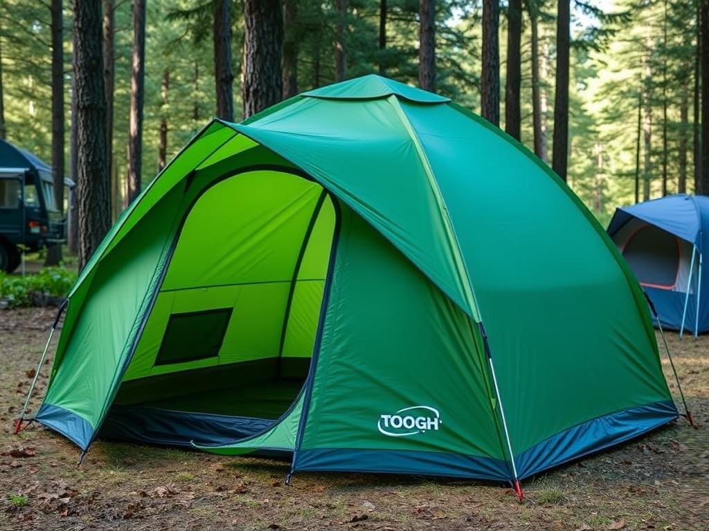 Toogh 3-4 Person Camping Tent set up in a campsite