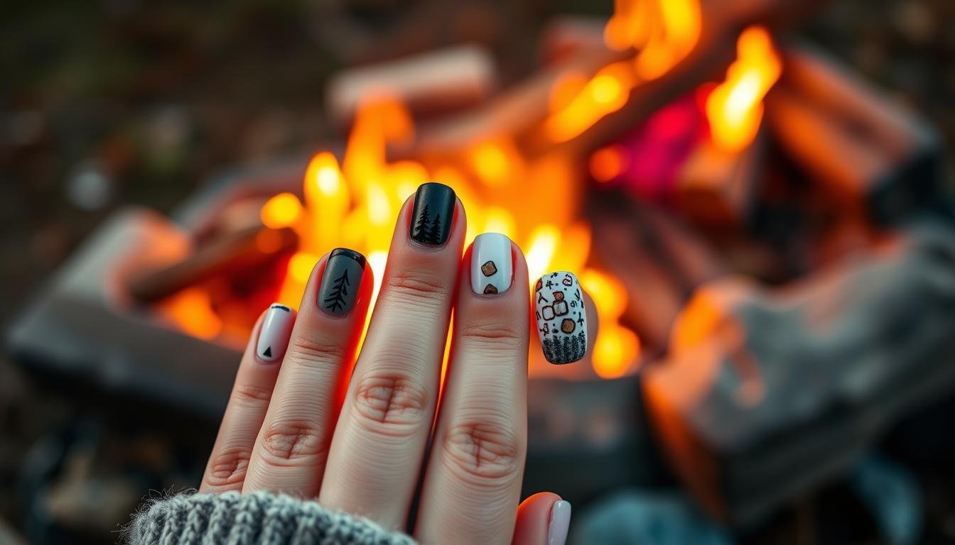 camping nails designs