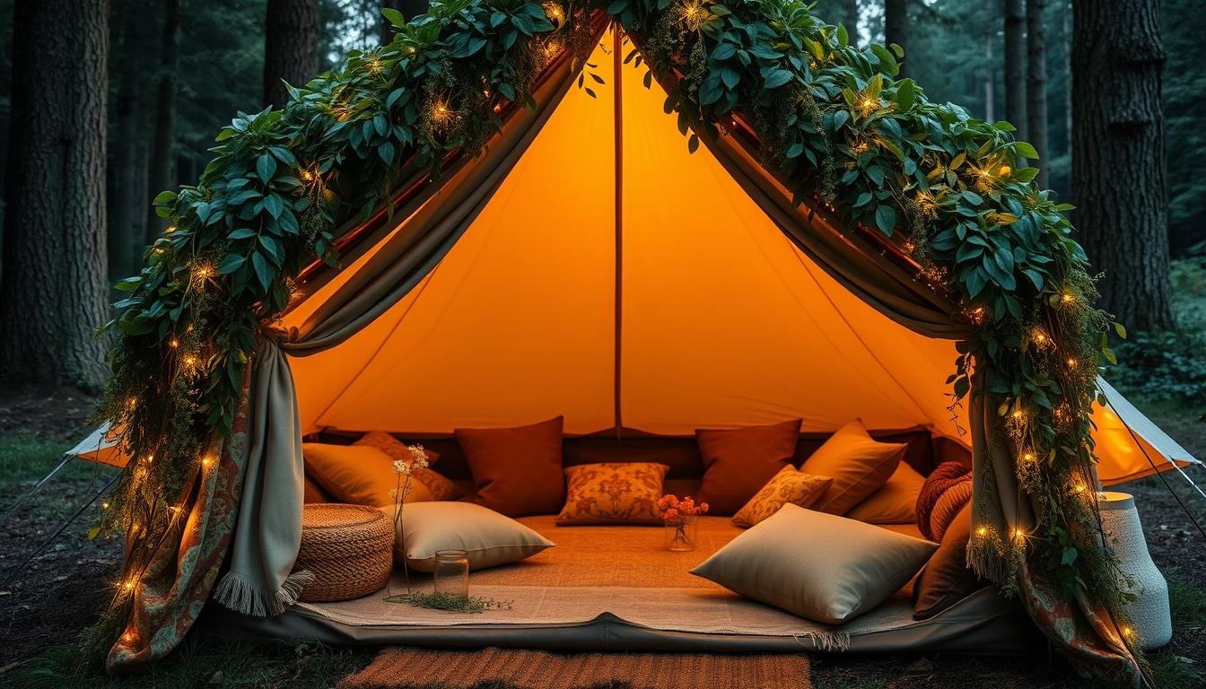 camping tent decorating ideas