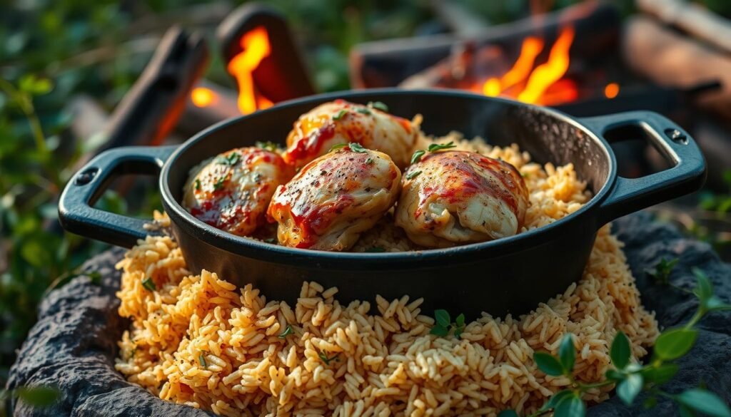 camp skillet rice camp skillet rice