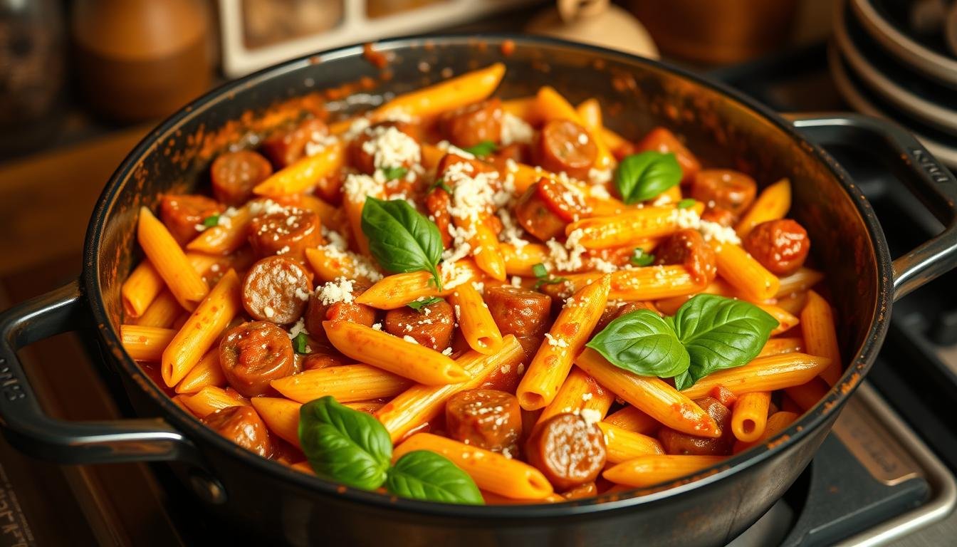 one pot sausage pasta